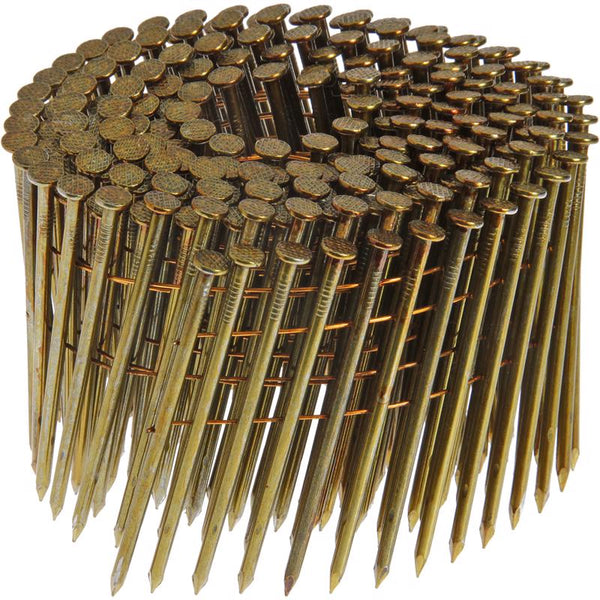 Clavos para armazón Grip-Rite de 3-1/4 pulg. con espiral de alambre y vástago liso de 15 grados, paquete de 2500