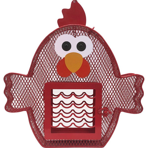 Comedero para pollos con sebo y semillas