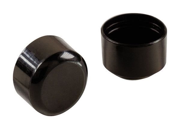 Punta de pata de plástico para pastor, redonda, negra, de 1 pulgada de ancho, paquete de 4 (paquete de 6)