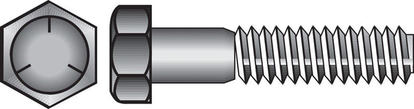 HILLMAN 5/16 in. D X 4-1/2 in. L Heat Treated Zinc Steel Hex Head Cap Screw 50 pk
