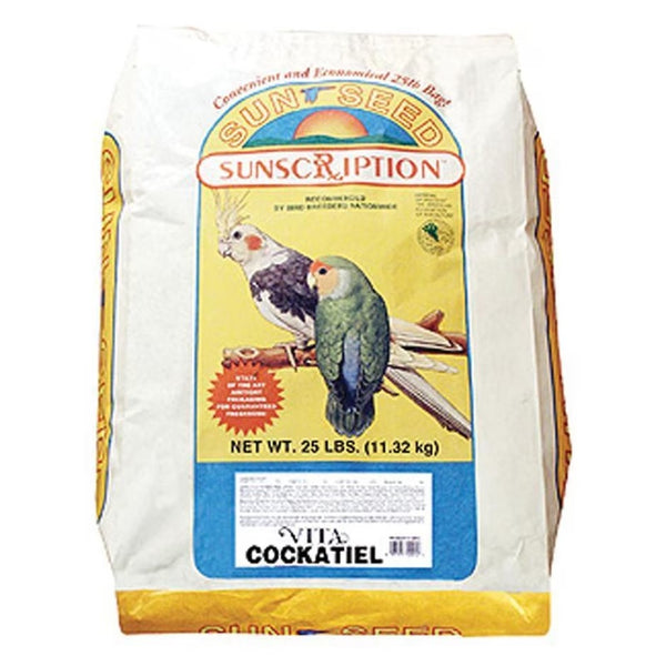 Alimento para cacatúas y agapornis Vita, 25 libras.
