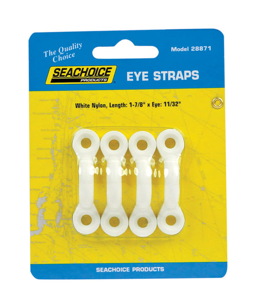 Seachoice Polished Nylon 1-7/8 in. L X 11/32 in. W Eye Straps 4 pk