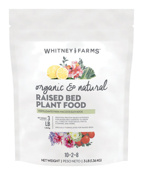 Alimentos orgánicos para plantas en gránulos de Whitney Farms, 3 libras