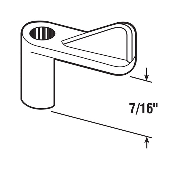 Prime-Line Natural Gray Plastic Screen/Storm Door Clip For 7/16 inch 12 pk