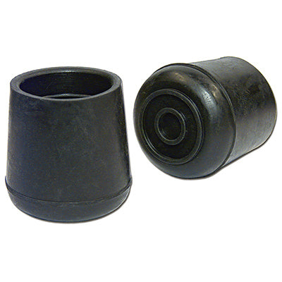 Punta de pata, caucho negro, 1,5 pulg., paquete de 2.