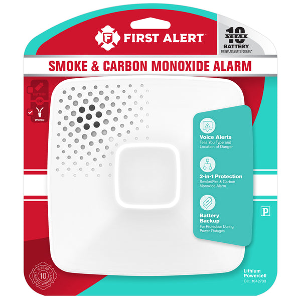 First Alert Hard-Wired w/Battery Back-up Photoelectric Smoke and Carbon Monoxide Detector