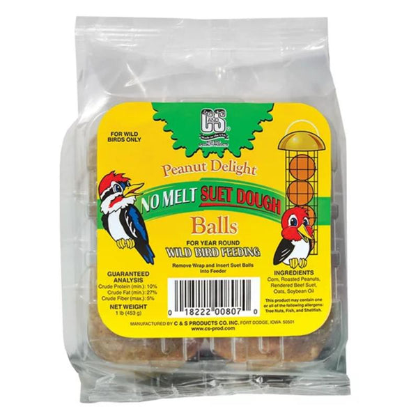 Bolas de sebo de C&S All Wild Birds, masa de maní, 1,05 lb