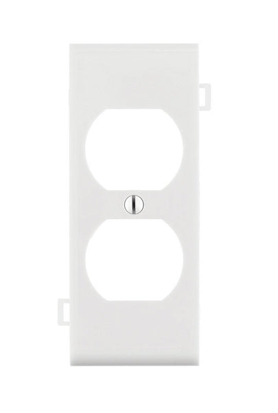 Placa de pared dúplex de nailon termoplástico Leviton de 1 unidad, color blanco, paquete de 1