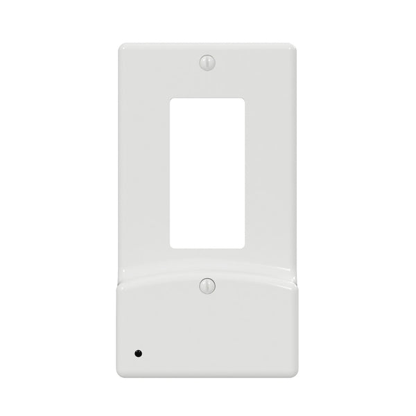 Westek LumiCover White 1 gang Plastic Rocker USB Nightlight Wall Plate 1 pk