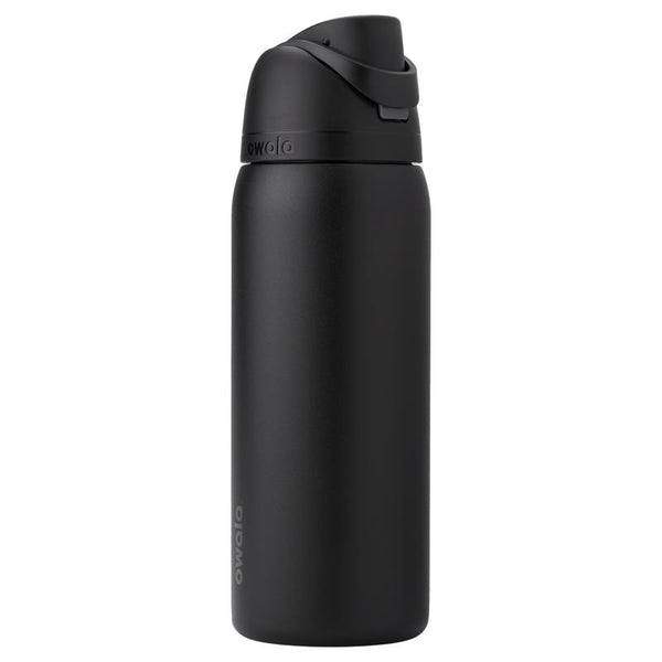Botella de agua Owala FreeSip de 797 ml (24 onzas líquidas), color muy oscuro, sin BPA y con tapa con boquilla