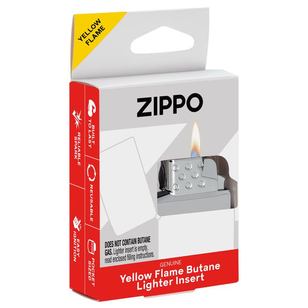 Inserto para encendedor de llama amarilla plateada Zippo, paquete de 1