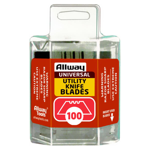 Hoja de afeitar Allway Steel de 3 muescas, 2-5/16 pulg. de largo, paquete de 100