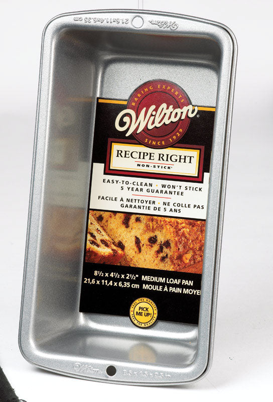 Wilton 4-1/2 in. W X 8-1/2 in. L Loaf Pan Silver | Max Warehouse