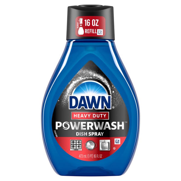 Repuesto de aerosol lavavajillas líquido Dawn Powerwash Heavy Duty con aroma fresco, 16 oz, 1 paquete (paquete de 6)