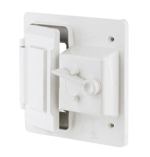 TayMac Square Plastic 2 gang 4-3/4 in. H X 4-3/4 in. W Combo Box Cover