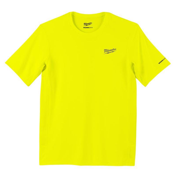 Camisa unisex de cuello redondo y manga corta Milwaukee Workskin L amarilla
