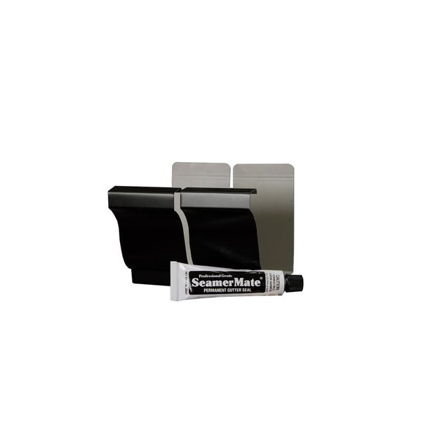 Conector de canalón en forma de K de aluminio negro Amerimax de 5 pulg. de ancho x 3 pulg. de largo (paquete de 25)