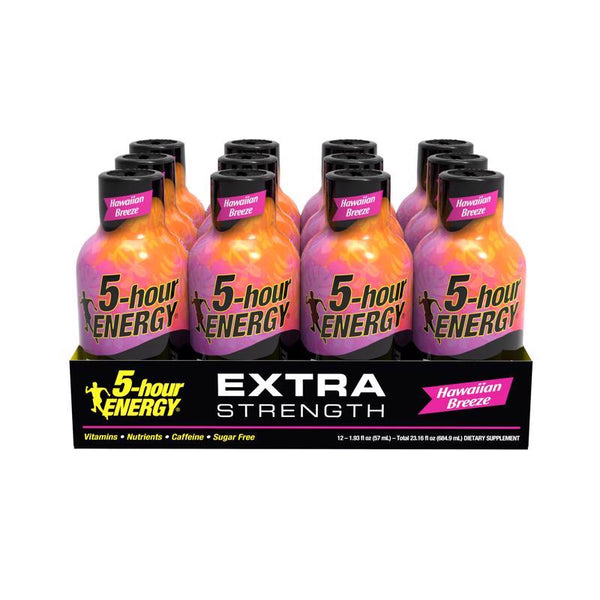 5-hour Energy Extra Strength Sugar Free Hawaiian Breeze Energy Shot 1.93 oz (Pack of 12)