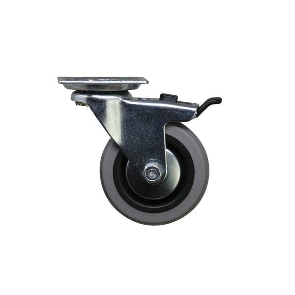 CASTER SWVL/BRK TPR 3"