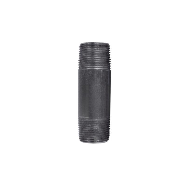Boquilla de acero negra de 3/4 pulg. MPT x 3-1/2 pulg. L de BK Products (paquete de 5)