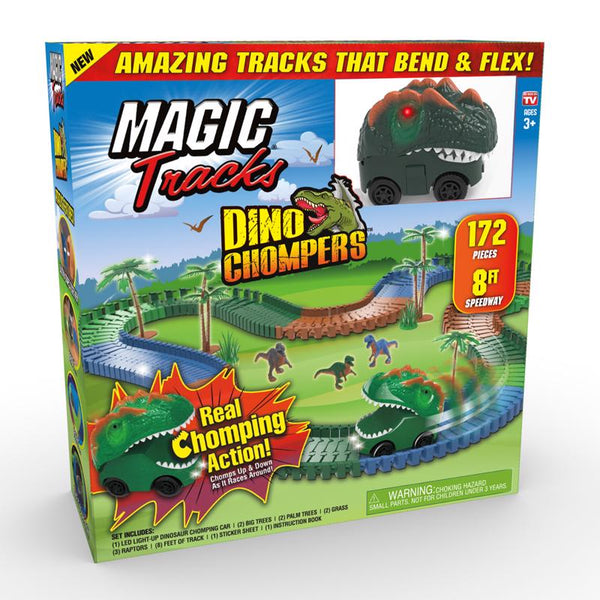 Como se vio en la televisión Magic Tracks Track Dino Chomper Surtido 172 piezas