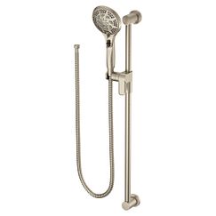 Brushed nickel eco-performance handshower handheld shower