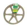 Polea de soplador de zinc plateado de 10 pulg. de alto x 10 pulg. de ancho