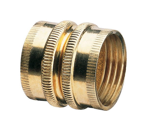 Conector de manguera giratorio hembra doble con rosca de latón de 3/4 pulg. de Gilmour