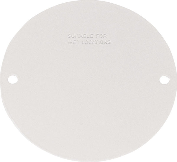 Sigma Engineered Solutions Round Stamped Steel 4.13 in. H X 4.13 in. W Flat Box Cover - Deal of The Week