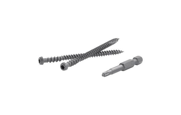 Tornillos para cubiertas de materiales compuestos con cabeza de estrella Torx Ttap, con ron especiado, FastenMaster TrapEase No. 20 X 2-1/2 pulg. L, 75 p