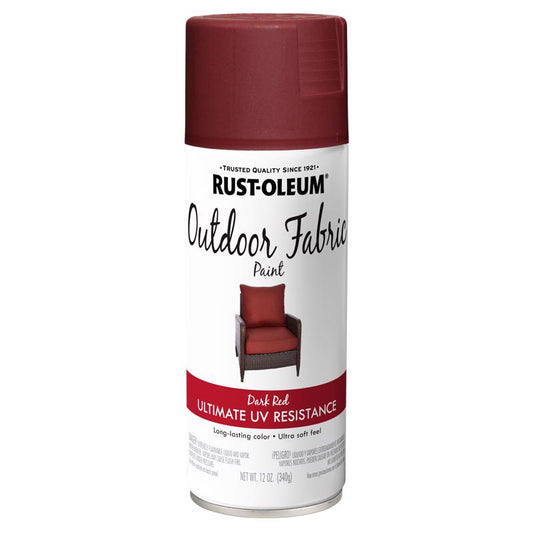 Rust-Oleum Flat Dark Red Fabric Spray Paint 12 oz (Pack of 6)