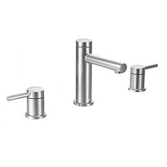 Grifo de baño de arco alto de dos manijas cromado