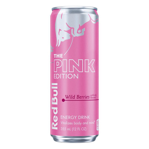 Bebida con cafeína y frutos rojos Red Bull Pink Edition, 12 oz (paquete de 24)