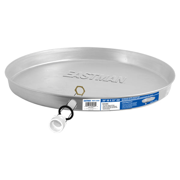 Bandeja para calentador de agua eléctrico o a gas de aluminio Eastman de 20 pulgadas
