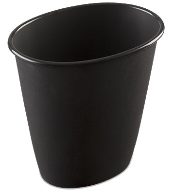 Papelera ovalada para tocador, color negro, 1,5 galones (paquete de 12)