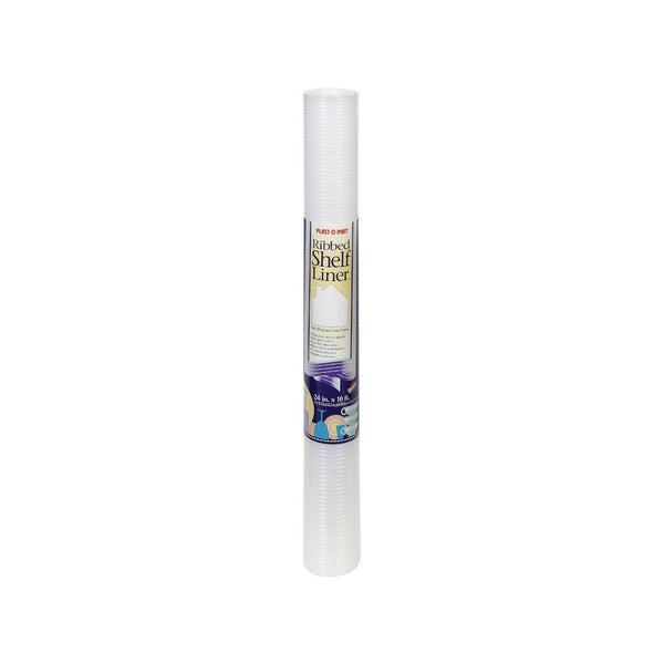 Revestimiento para estantes acanalado Plast-O-Mat de Warp, 10 pies x 24 pulgadas.