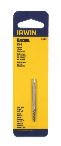 Extractor de tornillos en espiral de acero al carbono Irwin Hanson EX-1 S de 5,4 pulg., 1 pieza (paquete de 3)