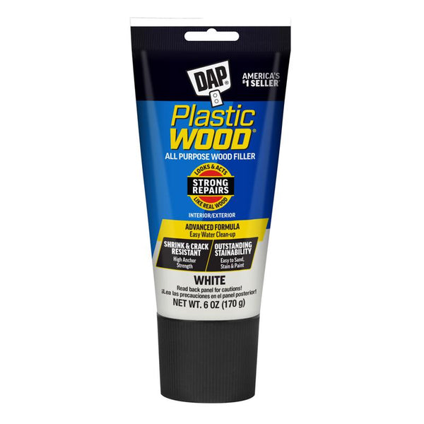 Masilla para madera DAP Plastic Wood de color blanco, 6 oz