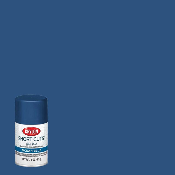 Pintura en aerosol brillante Short Cuts Ocean Blue de Krylon, 3 oz (paquete de 6)