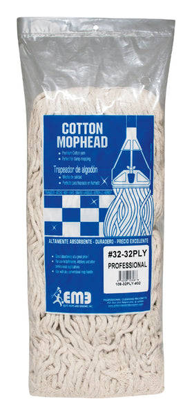 Recambio de trapeador de algodón con punta cortada n.° 32 Elite Mops and Brooms, paquete de 1