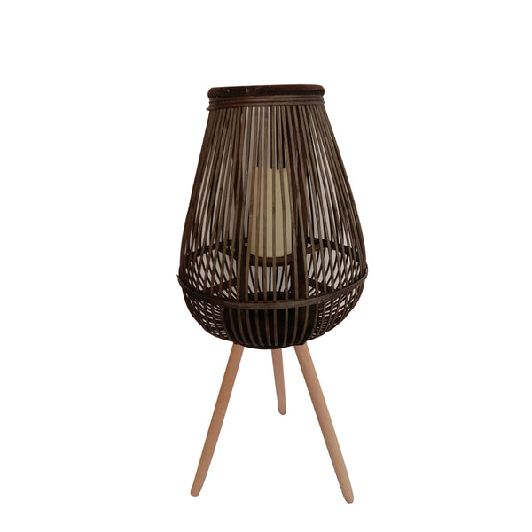 Farol de bambú INFINITY de 31 pulgadas, color marrón (paquete de 2)