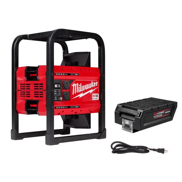Fuente de alimentación portátil Milwaukee MX FUEL de iones de litio de 3600 W/1800 W Fuente de alimentación con batería