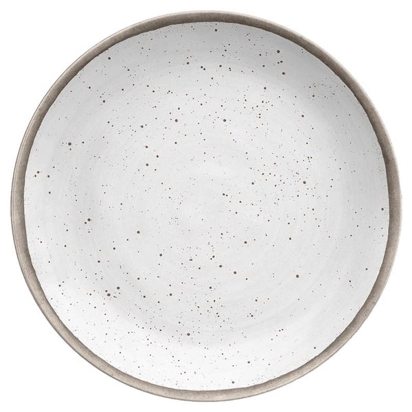 Plato para ensalada de melamina gris/blanca TarHong, 1 unidad