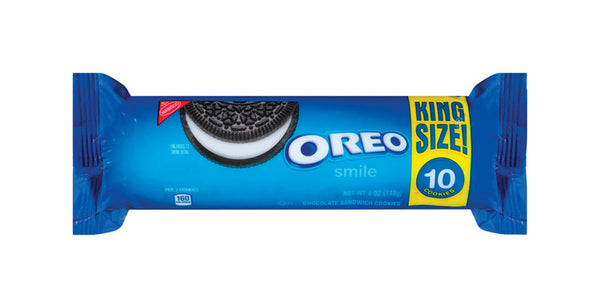 Oreo King Size Chocolate Cookies 4 oz. Packet (Pack of 10)