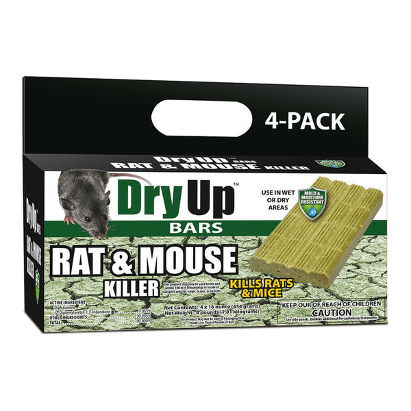 Cebos secos para ratones y ratas, 16 oz, paquete de 4