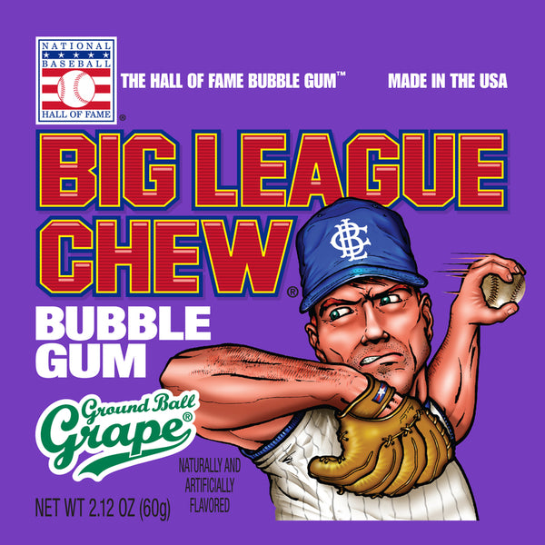 Big League Chew Grape Bubble Gum 2.12 oz (Pack of 12)