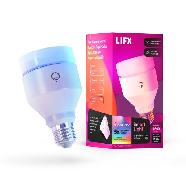 Bombilla LED inteligente Feit LIFX A21 E26 (mediana), blanca, equivalente a 100 vatios, paquete de 1