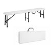 Banco plegable informal de plástico blanco Cosco, paquete de 1