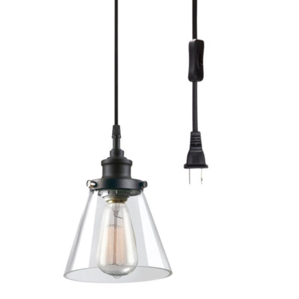 Lámpara colgante Globe Electric Jackson de 1 luz en negro mate