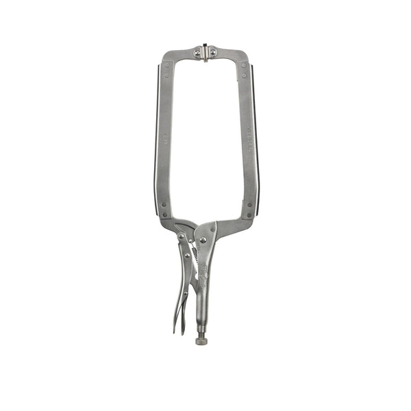 Abrazadera en C con bloqueo y almohadillas giratorias de 8 pulg. x 9-1/2 pulg. de diámetro, de Irwin Vise-Grip, 1000 lb, 1 pieza